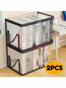 Hộp lưu trữ trong suốt lớn có nắp lật - Hộp đựng bằng nhựa chịu lực có khung đen, thích hợp cho gia đình, văn phòng, phòng chơi game Kệ xếp chồng chịu lực - Tiết kiệm không gian để lưu trữ sách, quần áo, tạp chí - Yêu cầu lắp ráp đơn giản, Hộp quà đêm Giáng sinh, Lưu trữ & Sắp xếp, Hộp quà Giáng sinh, Hộp lưu trữ, Hộp đựng lưu trữ, Tổ chức tủ & Lưu trữ, Tổ chức & Lưu trữ, Tổ chức hộp lưu trữ - Nhiều màu - Xem 12
