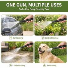 PowerJet High Pressure Water Gun-5-In-1 Nozzle,Garden Hose Pressure Booster,3000PSI Booster, Heavy Duty For Car Wash, Garden Watering & Outdoor Cleaning SYWW - 1 - View 4