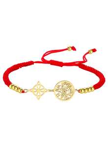 LIKGREAT 1pc Double Protection Bracelet Witch Knot Pentagram Tetragrammaton Stainless Steel Jewerly - Bracelet Series - View 6