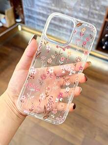 Casing Ponsel: Desain Minimalis Transparan Bermotif Bunga, Segar, Romantis, Anti Selip, Anti Jatuh, Tahan Lama, Tahan Aus, Kompatibel dengan Seri Apple 17/17Pro/17ProMax/16/16Pro/16ProMax/15/15Pro/15ProMax/14/13/12/11, Perlindungan Penuh Definisi Tinggi, Tahan Guncangan - Transparan 4 - View 3