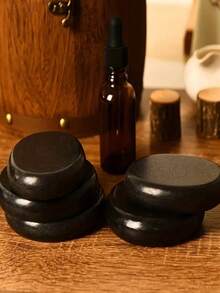 1 Set Hot Stone Massage Kit, Portable Hot Stone Massage Set With Basalt Massage Stones For Home SPA Therapy Relaxation, Hot Stone Energy Stones Suitable For Head, Body, Foot Massage, Ideal For Salon And Home Use - Multicolor - View 3