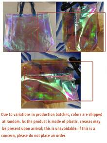 Laser Holographic Tote Bag, Large Women's Beach Tote Bag, Waterproof & Sandproof, Suitable For Swimming, Pool, Cruise, Boat, Perfect Choice For Beach Vacation - Multicolor - View 7
