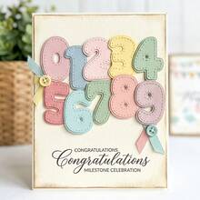 1pc 0-9 Number Cutting Template, Suitable For Making Cards DIY Birthday Scrapbook, Wedding Decoration, Embossing Template, Stencil, Number Cutting Template, - Number - View 8