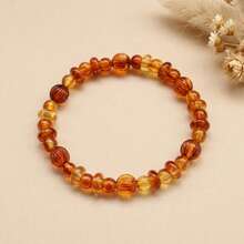 Modisches Damenarmband aus Bernstein und Bienenwachs, eleganter vielseitiger minimalistischer Schichtungs-Bangle, Unisex-Stil, geeignet für den täglichen Gebrauch und als Geschenk, Muttertag, Abschlusszeit, Schulanfang - 1 Stück – Stil B - Übersicht 9