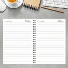 1pc Humorous Procrastination Spiral Notebook | "Things I Need To Do (Intentionally Misspelled) But Probably Won't..." Black Cover With Bold White Text, Empathetic Productivity Checklist Diary For Daily Tasks, A5 Size - L - View 5
