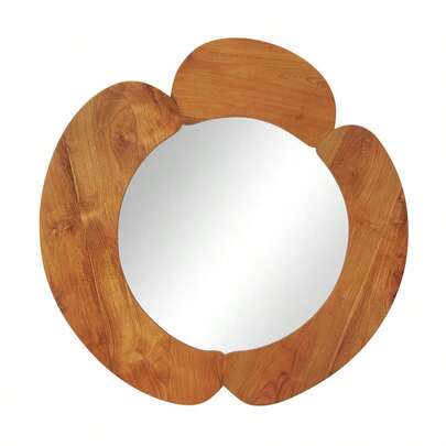 [Free Shipping] 29 Inch Rustic Hanging Vanity Mirror With Teak Wood Frame-XY981153