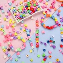 100/1000pcs Acrylic Large Hole Handmade Beads, Multiple Shapes (Star, Heart, Butterfly), Suitable For DIY Jewelry Making, Home Decor, Handmade Style Products - Random Style - View 5