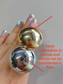 2pcs Fashionable & Elegant Vintage-Style Unique Design Oversized Half-Circle Smooth Metal Rings, Suitable For Daily Wear, Festivals And Parties - Multicolor - View 3