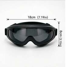 Adjustable Dog Goggles For Small, Medium & Large Breeds - Windproof & UV Protection Pet Sunglasses With Double Straps - Black - View 3