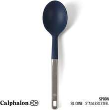 Calphalon Prime Kitchen Spoon, Kitchen Cooking Spoon, Silicone Spoon, Stainless Steel Spoon With Navy Silicone Head High-Heat Resistant For Nonstick Cookware, Ergonomic Handle For Stirring - ColorA - View 2