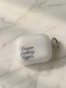 Slogan Matte White Transparent Protective Case Suitable For AirPods 2/3/4/Pro/Pro 2/Pro 3 - Clear - View 1
