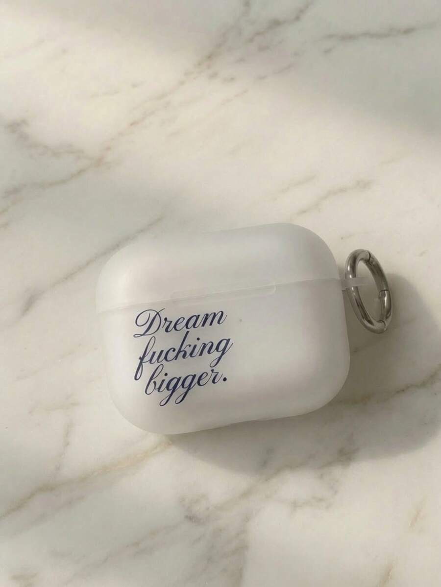 Slogan Matte White Transparent Protective Case Suitable For AirPods 2/3/4/Pro/Pro 2/Pro 3 - Clear - View 1