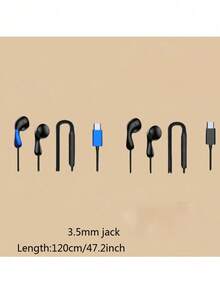 Hochwertige Audioqualität & klare Anrufqualität Kabel-Ohrhörer - leicht, knitterfrei, mit 3,5 mm/Typ-C-Anschluss und Lautstärkeregelung - ideal für Gamer und als Geschenk - Grün - Übersicht 28