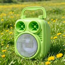 Altavoz Bluetooth de color macarron portátil portátil con soporte de teléfono móvil de sonido de color LED - A - Ver 4