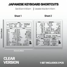 Japanese Laptop Shortcut Stickers, 2pcs/Set, 1 Set Includes 2 Japanese PC Universal Shortcut Learning Dictionary Stickers To Help Beginners Quickly Learn Shortcuts, High-Definition Black Background With White Text Suitable For WINDOWS/WORD/EXCEL/OFFICE, Quickly Improve Your Work Efficiency - View 3