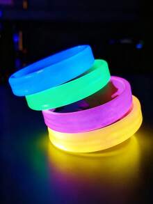 Gift For Her/Him 10pcs Glow Bracelets, Party Favors, Suitable For Night Running/Concert/Wedding/Carnival/Birthday - Multicolor Bracelets - Multicolor - View 1