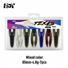 KINGDOM IRON FIST Texas Craw Soft Bait PVC Sinking Shrimp Lure 85/105mm 4.8/7.8g Cuttable Segmented Body Garlic Scent Realistic Swimming Claws For Bass Freshwater Saltwater Fishing - Multicolor - View 13