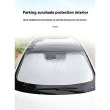 Foldable Sunshade, Front Windshield Sunshade, Blocks UV Rays And Keeps Car Interior Cool, Universal Thickened Sunshade For Car Interior Cooling, Suitable As Gift For Friends, Graduation Gift, Back To School Gift, Christmas Decoration, Valentine's Day Gift, Gift For Parents, Halloween, Thanksgiving, Personalized Gift, Birthday Gift, New Year Gift - A - View 3