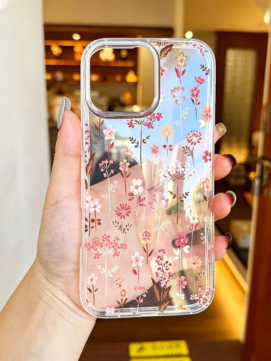 Casing Ponsel: Desain Minimalis Transparan Bermotif Bunga, Segar, Romantis, Anti Selip, Anti Jatuh, Tahan Lama, Tahan Aus, Kompatibel dengan Seri Apple 17/17Pro/17ProMax/16/16Pro/16ProMax/15/15Pro/15ProMax/14/13/12/11, Perlindungan Penuh Definisi Tinggi, Tahan Guncangan - Transparan 4 - View 1