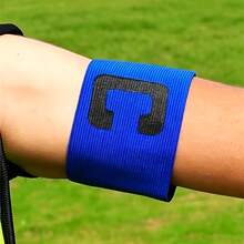 1pc Captain Football Match Armband, Wrap-Around C-Shaped Badge, Suitable For Running, Sports And Football Training. - Green - View 1