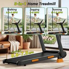 CURSOR FITNESS 17% Incline Treadmill With Home, Portable Treadmills For Home With Handle,Treadmills For Home And Office, 300 Lbs Weight Capacity. - 美規B型插(110-127V) - 查看 5