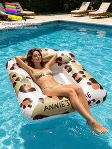 Juego de 1/2/3 piezas de sillas inflables para descansar, con elementos de estampado de leopardo y vaca, con almohada, adecuado para agua, piscina, playa, fiesta temática, flotador inflable de agua, flotador inflable de piscina, asiento de descanso en el agua, bomba de aire se vende por separado - Sillón individual con estampado de leopardo - Ver 16