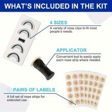 90/95pcs Sports Nose Patch With Nose Clip, Unisex, Suitable For Hotels, Homes, And Business Trips - 90 Round Nose Clips - White Nose Clip Set - View 6
