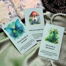 Spanish Mysterious Whispers Oracle Deck, 72 Watercolor Oracle Cards, Tarot Style Divination Card Set, Daily Guidance & Intuitive Interpretation, Beginner Friendly Spanish Version - Multicolor - View 5