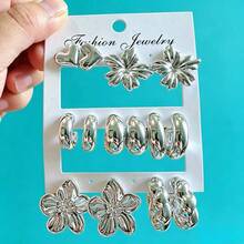 14pcs Silver Fashion Earring Set, Stylish And Elegant, Suitable For Daily Wear, Parties And Events, Great Gift For Family, Friends And Girlfriends - Silver - View 2