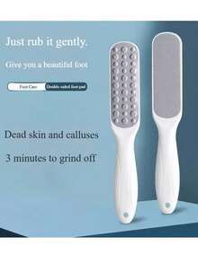 1pc Foot Scrub File, Callus Remover, Home Foot Care File, Stainless Steel Foot Scrub File, Suitable For Heels And Feet - Double-Sided Callus And Dead Skin Removal Tool, Foot Scraper, Home Foot Care Tool No Battery Required - A - View 8