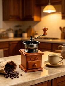 1 Piece Coffee Grinder With Adjustable Grind Size And A Powder Collection Drawer. It Easily Produces Evenly Ground Coffee Powder, An Essential Item For Home Coffee Lovers. - Multicolor - View 4