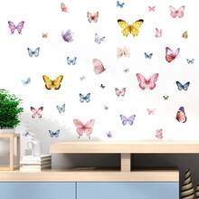 1 pieza Pegatina de pared con refrán en inglés, mariposa, flor y hierba, adecuada para decoración de pared de dormitorio, sala de estar y estudio, material de PVC autoadhesivo, tamaño 23.6 pulgadas*11.8 pulgadas - 1PC - Ver 5