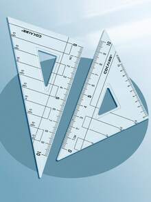 Back To School Essential Student Compass And Ruler Set, Learning Supplies For Exams And Drawing, Multi-Functional Pen Clip Design Triangle Ruler, Straight Ruler And Protractor - Sets - View 7