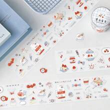 Roll Stickers Fresh Style Light Summer Green Apple Misty Island Berry Series Planner Stickers, Journal Decoration Base Collage Material Background Graffiti Stickers - Multicolor - View 9