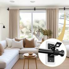 2/10pcs Transparent No-Drill Curtain Rod Brackets, Self-Adjusting Adhesive Hooks, Suitable For Bathroom, Kitchen, Home, Hotel, Exquisite Gift For New Year, Mother's Day And Graduation Season - Multicolor - View 1