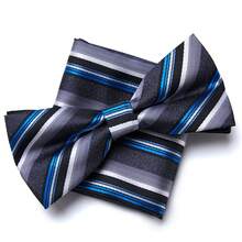 Gold Vintage Floral Design Men's Bow Tie, Pocket Square & Cufflinks 3-Piece Set, Perfect For Tuxedo And Formal Wear, Suitable For Formal Dinner, Wedding - Color Mixing - View 8