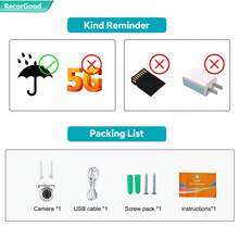 RecorGood 1PC/2pcs 1080P Outdoor WiFi Security Camera - 2.4GHz Wireless IP Camera, AI Human Tracking, Full Color Night Vision, Two-Way Audio, PTZ Rotation, Suitable For Home Yard, Balcony, Outdoor Security Monitoring, Great Gift Choice For Halloween, Christmas, New Year - White - View 11