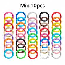 10/30/50pcs Random Zinc Alloy Spring O-Ring, Jewelry Making Clasp Spring, Durable Quick Release Buckle, Suitable For DIY Keychain, Bag Craft - Circular - View 9