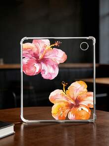 Hibiscus Flower Pattern Transparent Shockproof Full Coverage Soft Silicone Protective Case Compatible With Kindle 11th Gen 2024/Kindle Paperwhite 12th Gen 2024/Kindle Colorsoft Signature Edition, Clara Colour/Bw/2E - Multicolor - View 17