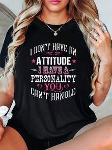 Plus Size para Mujer Vintage-Inspired Christmas Print Camiseta, Christmas Camiseta, Santa Claus Christmas Print Tee, Casual Cuello Redondo Mangas Cortas Daily Top, para Mujer Clothing,... - Negro - Ver 2