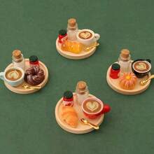 OBOVAY 5pcs/Set 15pcs Creative Miniature Coffee Set Model, Miniature Mini Toy Set, Afternoon Tea Coffee Model, Dollhouse Accessories, Photography Props Scene, Accessory Props, Teenager Desktop Small Decoration - Multicolor - View 6