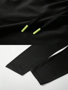 1pc Women's 2-In-1 Long Pants, Sports Outdoor Fitness Running, Workout, Running Training 2-In-1 Shorts Inner Long Pants Black - Black - View 11