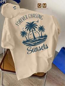 Camiseta de hombre moderna FOREVER CHASING con estampado Sunaeta de doble cara, cómoda, suave y de corte regular. - Negro - Ver 10