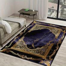 Elegant Golden Design Kitchen Carpet, Area Rug For Living Room, Bedroom, Soft Carpet, Indoor Carpet, Office Entrance, Interior Decoration, Game Room, Hotel, Cafe, Store Carpet - 1PC - 查看 5