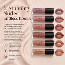 Envie Nude Matte Lipstick Set Waterproof Long Lasting Liquid Lip Gloss 3 Shades Kit - Multicolor - View 6