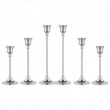 30/12pcs Minimalist Single-Head Electroplated Iron Candle Holder Decor, Romantic European Style Home Candlelight Dinner Wedding Decoration, Table Centerpiece, Suitable For Various Holidays, Room Decor (Candles Not Included) - Multicolor - View 18