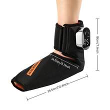 Hailicare Foot Airbag Massager, 3-Level Heating (40-45-50℃), 3 Massage Modes & 3 Adjustable Intensity Levels, 15-Minute Timer, LED Digital Display, 2000mAh Rechargeable Battery, Type-C Charging, Relaxes Feet & Ankles, Ideal Holiday Gift - Black - View 11