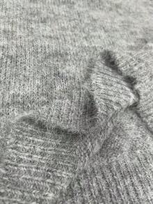 Women's Luxury Wool Blend Knit Sweater, Soft & Warm High Neck Loose Fit, Suitable For Commuting, Inner Layer Or Outerwear In Autumn/Winter - Grey - View 8