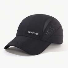 1pc SPORTS Letter Foil Print Quick-Dry Mesh Breathable Sun Protection Baseball Cap For Outdoor Sports, Hiking, Climbing - SPORTS Hot Stamped Quick-drying Cap - View 17