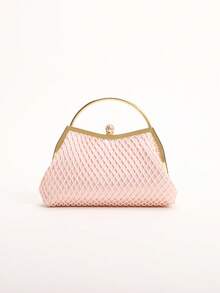 1 buah Tas Tangan Wanita Dekorasi Irisan Cangkang Alami Warna Pink, Tas Pantai Gaya Liburan Putri Duyung Buatan Tangan Boho, Tas Tote Jaring Ikan Bentuk Belah Ketupat, Cocok untuk Sehari-hari, Pernikahan, Pesta, Perjalanan dan Liburan Santai (Retakan dan Cacat Normal pada Irisan Cangkang Adalah Hal yang Wajar) - Berwarna merah muda - View 6